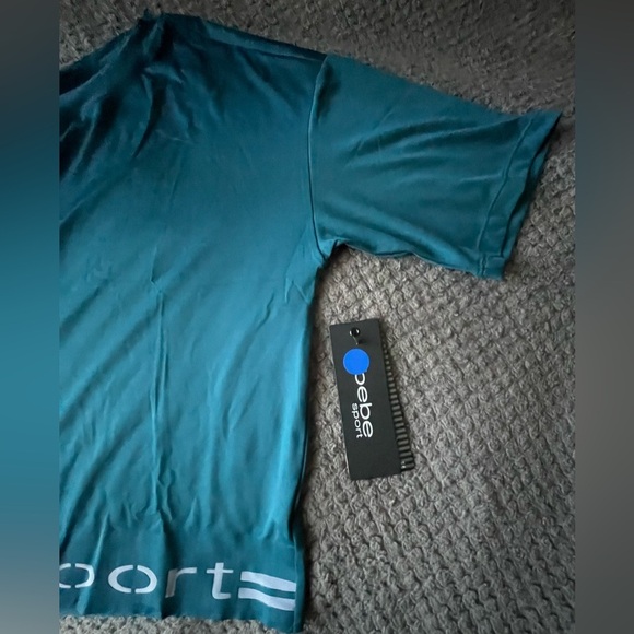 Bebe Top, Bebe Sport Teal Top, Sport Shirt for women’s, Bebe Sport shirt size M - Picture 7 of 11